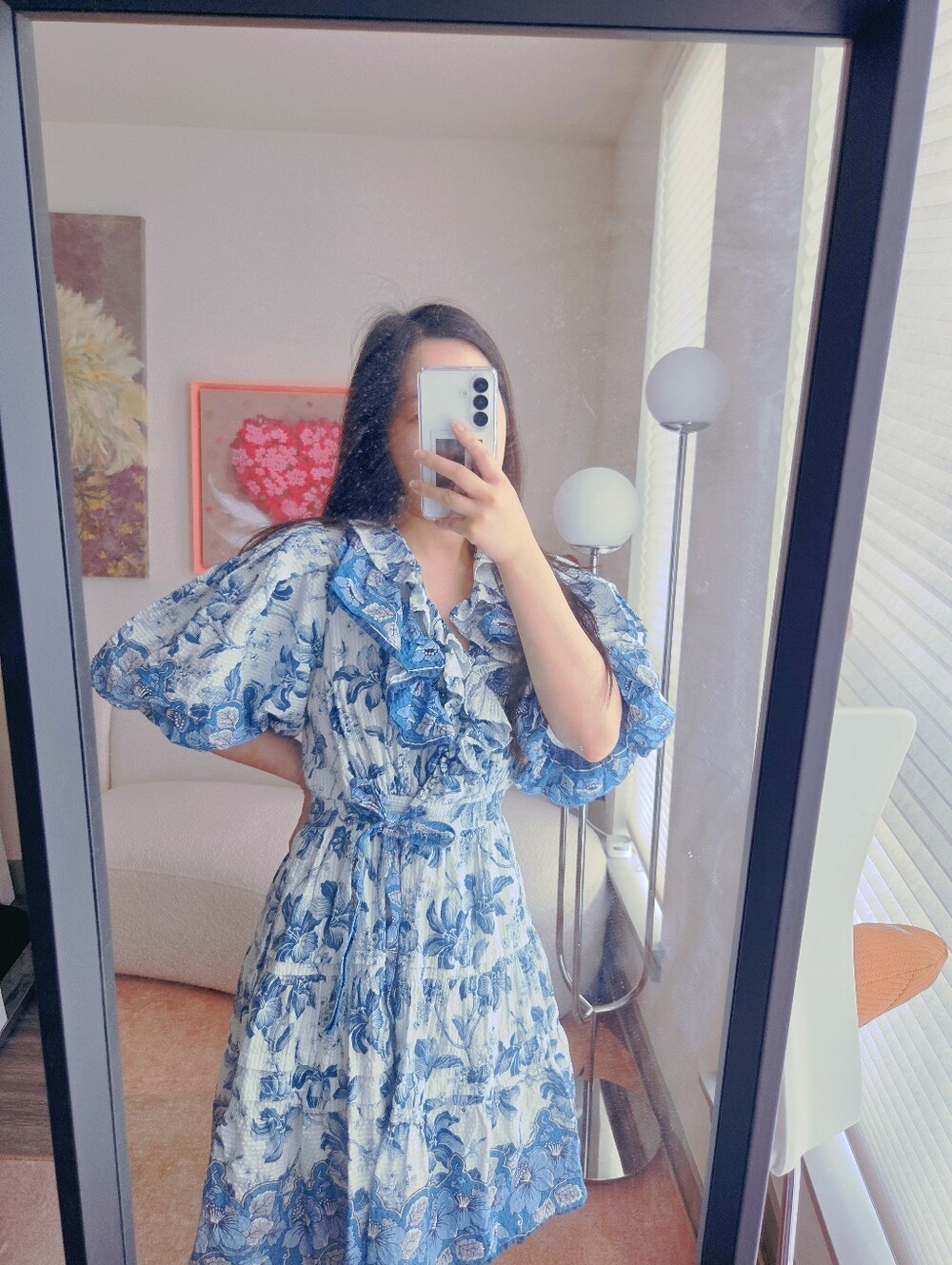 Love the Label Ruffled Floral Mini wrap Dress
